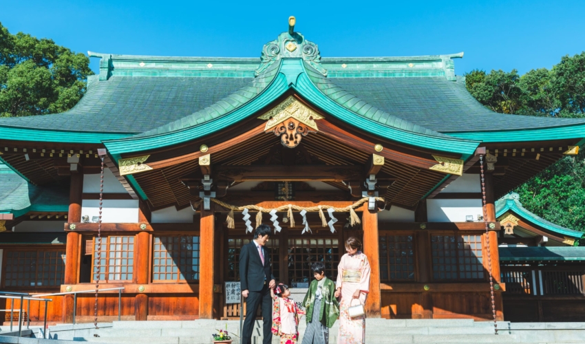 愛知 名古屋 七五三 お宮参り 川原神社 神社 撮影 出張撮影 ロケーションフォト