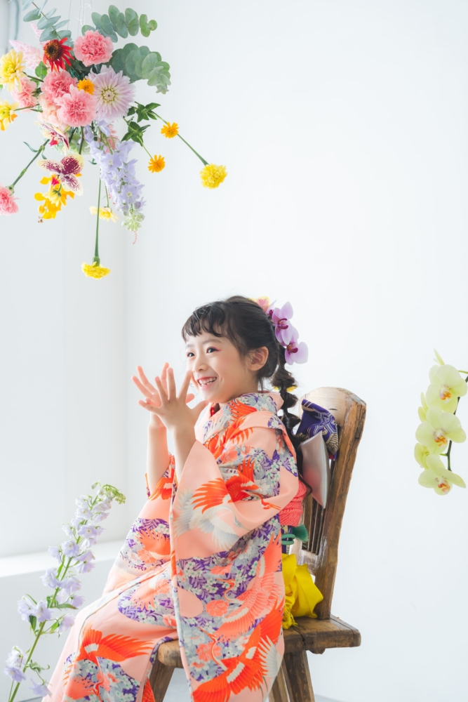 七五三 愛知 名古屋 出張撮影 カメラマン 写真撮影 スタジオ 名古屋フォトスタジオ　フォトスタジオ 生花