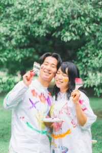 庄内緑地公園 出張撮影カメラマン カップルフォト ペイントフォト
