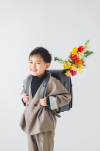 ランドセル 入学 生花 フォトスタジオ 愛知 名古屋 撮影 スタジオ撮影