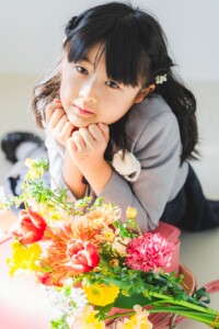 ランドセル 入学 生花 フォトスタジオ 愛知 名古屋 撮影 スタジオ撮影