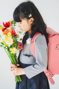 ランドセル 入学 生花 フォトスタジオ 愛知 名古屋 撮影 スタジオ撮影