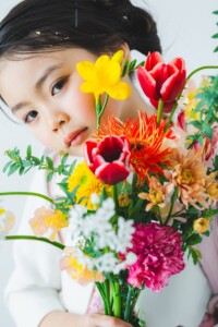 ランドセル 入学 生花 フォトスタジオ 愛知 名古屋 撮影 スタジオ撮影