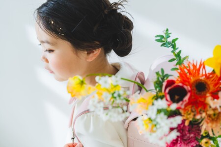 ランドセル 入学 生花 フォトスタジオ 愛知 名古屋 撮影 スタジオ撮影